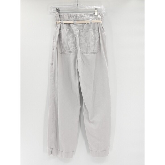 Kensie Jeans The Ella High Rise Gray Straight Ankle Tie Cotton Pants Size 4/27 - Picture 9 of 9